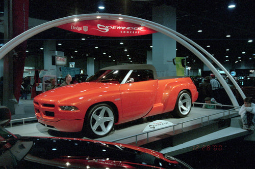 1998 Hot Wheels First Editions Dodge Sidewinder naranja fluorescente 5SP variante Tarjeta Auto Azul