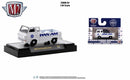 2022 M2 Machines Detroit Muscle Limited Edition 1/9,600 Pan Am 1965 Ford Econoline Truck R64 blanco Llantas de Goma