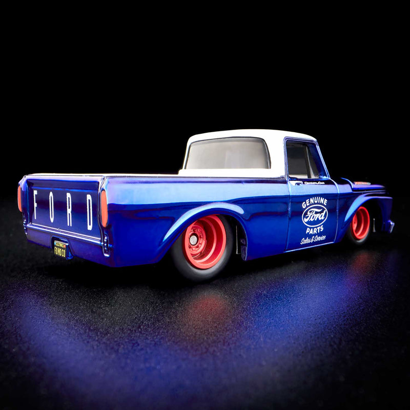 2022 Hot Wheels RLC 1962 Ford F100 Exclusivo Red Line Club azul spectraflame Llantas de Goma RR