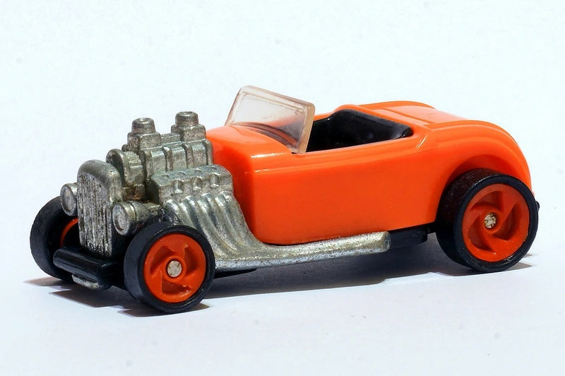 1996 Hot Wheels McDonalds Happy Meal Hot Hubs Series Roadster naranja - En Bolsa Baggie