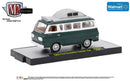 2017 M2 Machines Limited Edition 1/7,800 Walmart Exclusive 1965 Ford Econoline Camper Van WMTS10 verde oscuro Llantas de Goma