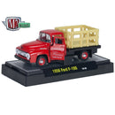 2010 M2 Machines Premier Edition Auto Trucks 1956 Ford F-100 10-28 rojo Llantas de Goma