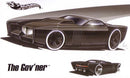 2004 Hot Wheels First Editions The Gov'ner 021 negro 5SP base ZAMAC variante Lunas Plata