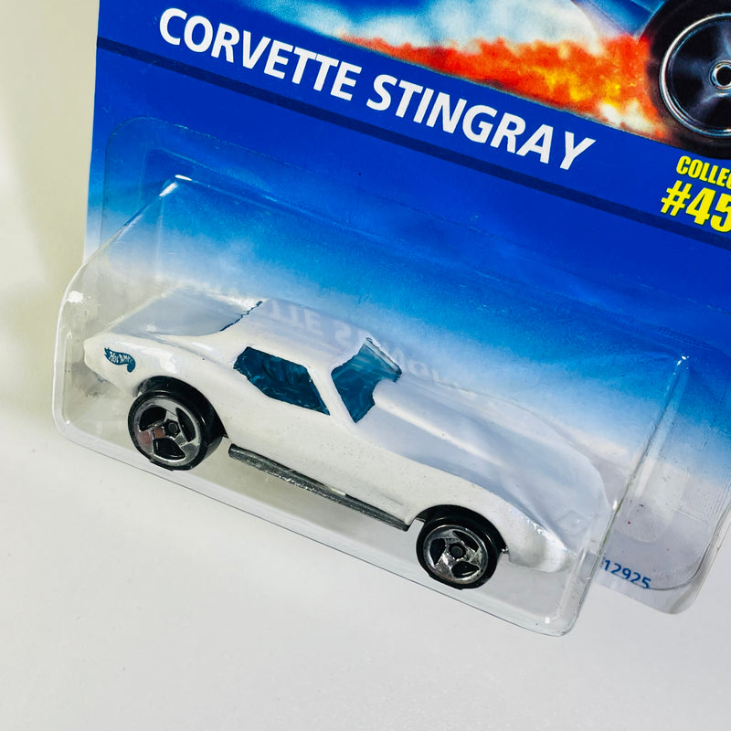 1996 Hot Wheels Corvette Stingray 450 blanco 3SP base ZAMAC