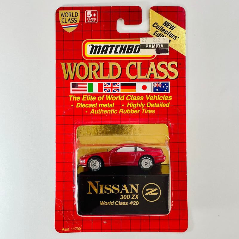 1992 Matchbox World Class Collectors Edition Nissan 300ZX rojo metálico Llantas de Goma