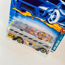 2002 Hot Wheels Spares 'n Strikes Surfin' School Bus 059 plata metálico 5SP