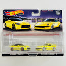 2022 Hot Wheels Premium Car Culture Nissan Z 2 Pack Set de 2 con Llantas de Goma RR - Nissan Z Proto, Nissan Fairlady Z