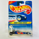 1995 Hot Wheels Race Team Series Dragster azul 5SP base ZAMAC