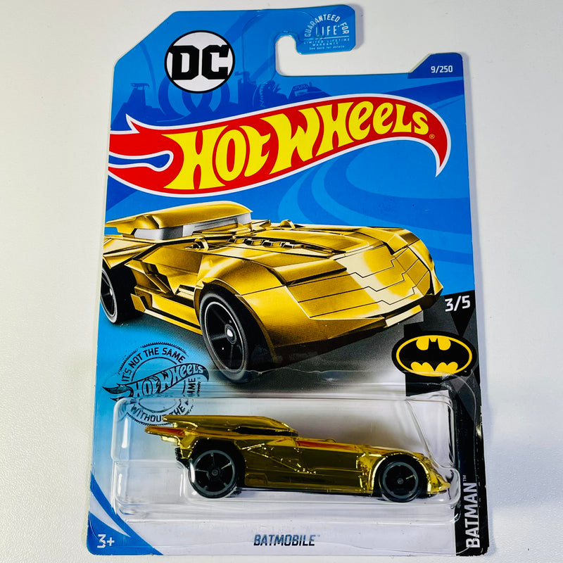 2020 Hot Wheels DC Batman Batmobile dorado cromado OH5
