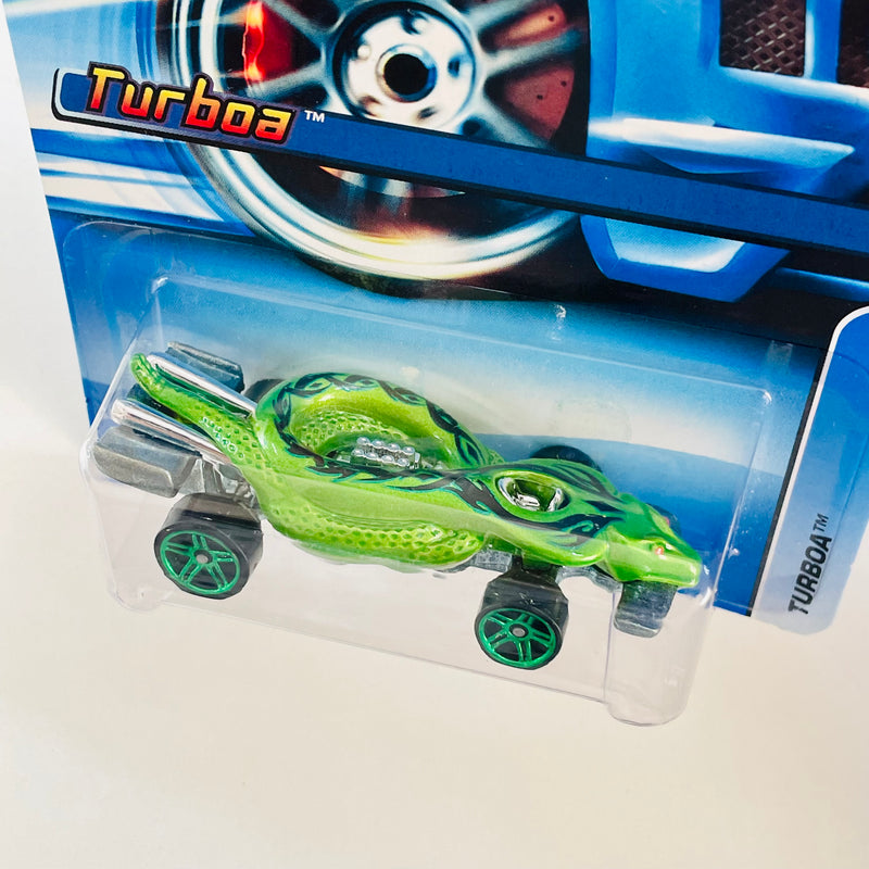 2006 Hot Wheels Turboa 130 verde metálico PR5 base ZAMAC