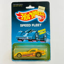 1988 Hot Wheels Speed Fleet Moving Part Pontiac Firebird Funny Car amarillo BW base ZAMAC