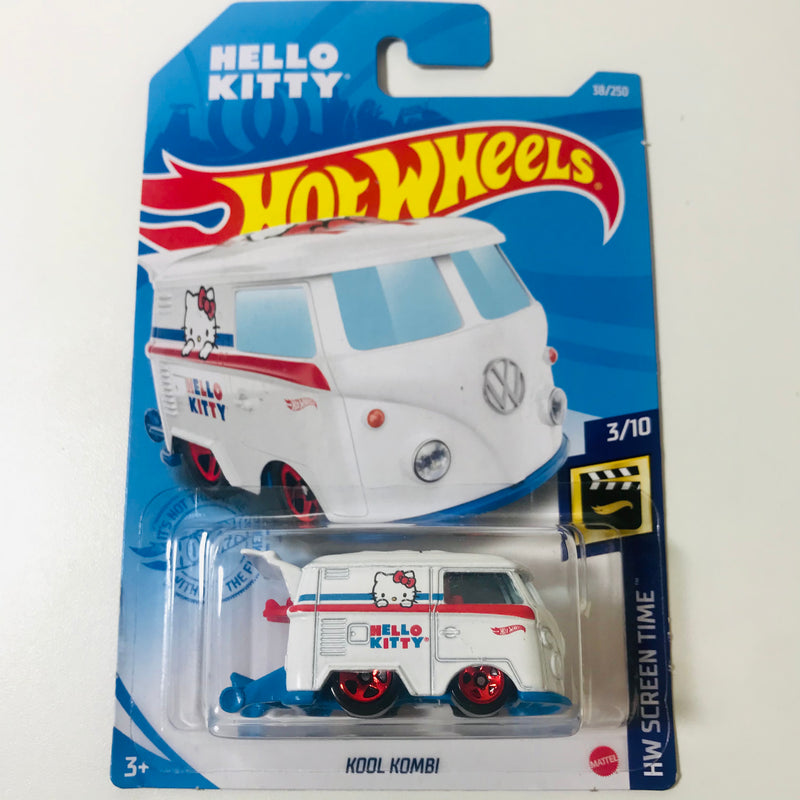 2021 Hot Wheels HW Screen Time Hello Kitty Volkswagen Kool Kombi blanco 5SP