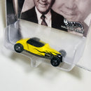 2004 Hot Wheels Hall of Fame Legends Robert E Petersen Regg Schlemmer 1927 Ford Track T Roadster amarillo Llantas de Goma RR base ZAMAC