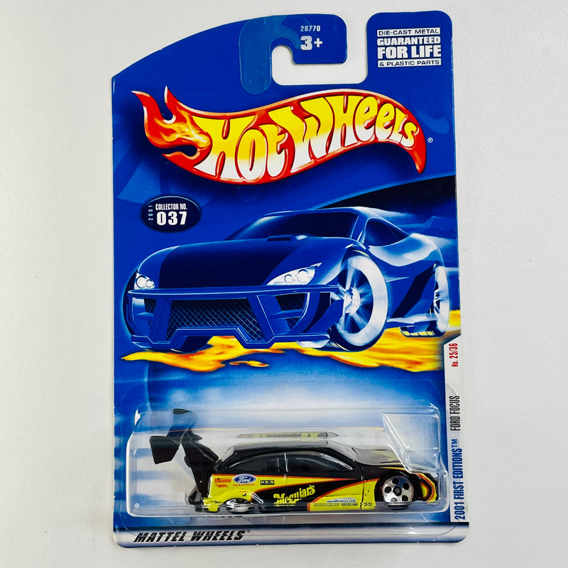2001 Hot Wheels First Editions Ford Focus 037 negro 5DOT