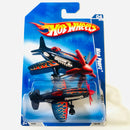 2009 Hot Wheels Heat Fleet Mad Propz azul oscuro 5SP