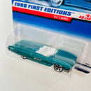 1998 Hot Wheels First Editions 63 T-Bird Ford verde metálico 5DOT base ZAMAC variante Tarjeta Auto Azul Primera Edición
