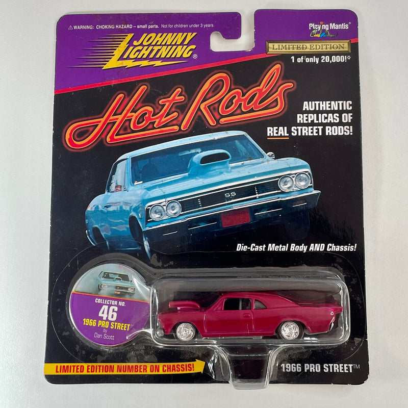 1997 Johnny Lightning Hot Rods Limited Edition 1/20,000 Dan Scott 1966 Pro Street 1966 Chevrolet Chevelle granate