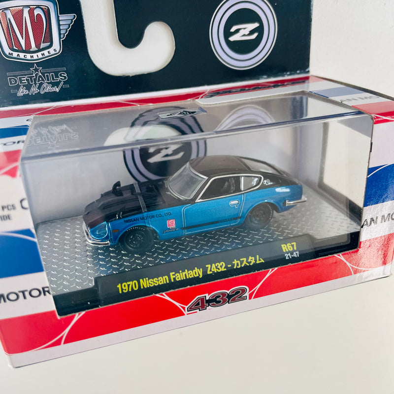 2021 M2 Machines Auto-Thentics Limited Edition 1/8,400 1970 Nissan Fairlady Z432 R67 azul Llantas de Goma