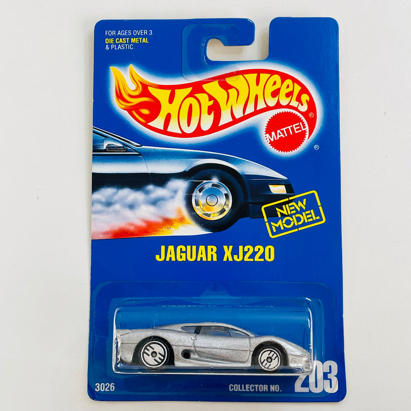 1993 Hot Wheels New Model Jaguar XJ220 203 plata metálico UH Primera Edición