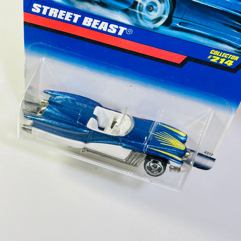 1998 Hot Wheels Street Beast 214 azul metálico SB base ZAMAC