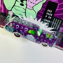 2015 Hot Wheels Pop Culture Batman Classic TV Series The Riddler Acertijo 70 Chevelle Delivery morado metálico Llantas de Goma RR redline base ZAMAC