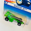 1992 Hot Wheels Shadow Jet verde BW base ZAMAC
