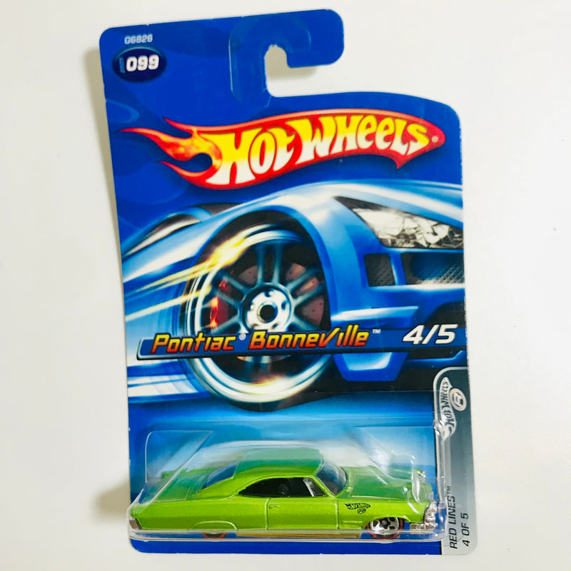 2005 Hot Wheels Red Lines Pontiac Bonneville 099 verde metálico Redline 5SP