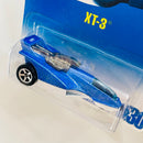 1995 Hot Wheels XT-3 230 azul metálico con blanco 5SP