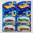 2001 Hot Wheels Extreme Sports Series Colección Set de 4 - MX-48 Turbo, Double Vision, Twin Mill II, Ford Probe Funny Car