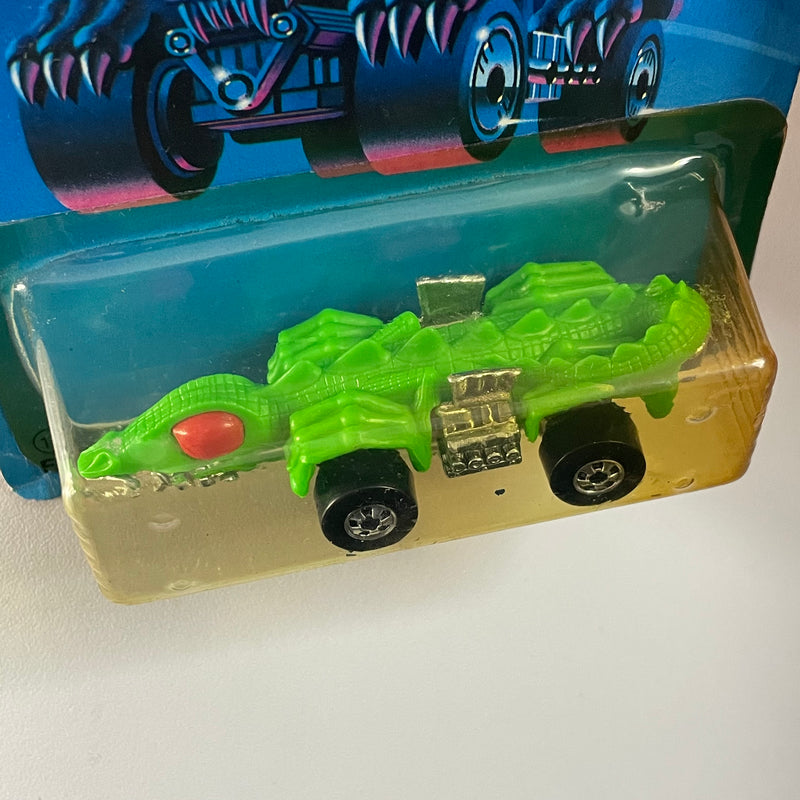 1988 Hot Wheels Speed Demons Fangster verde BW base ZAMAC