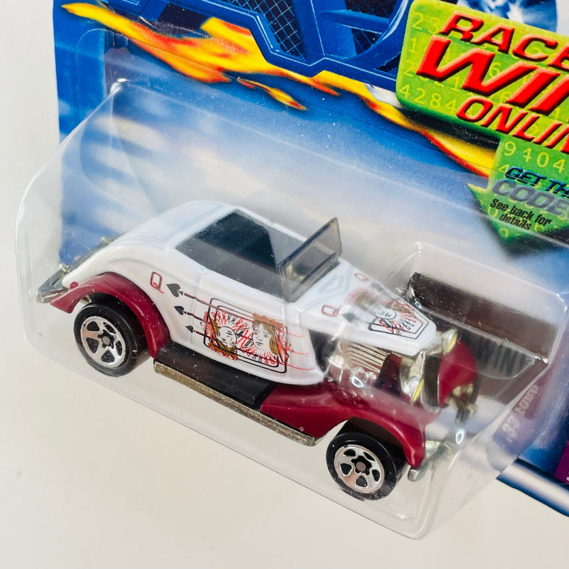 2002 Hot Wheels Trump Cars 33 Ford 074 blanco 5SP base ZAMAC