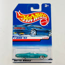 1998 Hot Wheels T-Bird 63 Ford verde metálico 5DOT base ZAMAC Primera Edición Tarjeta Mexicana