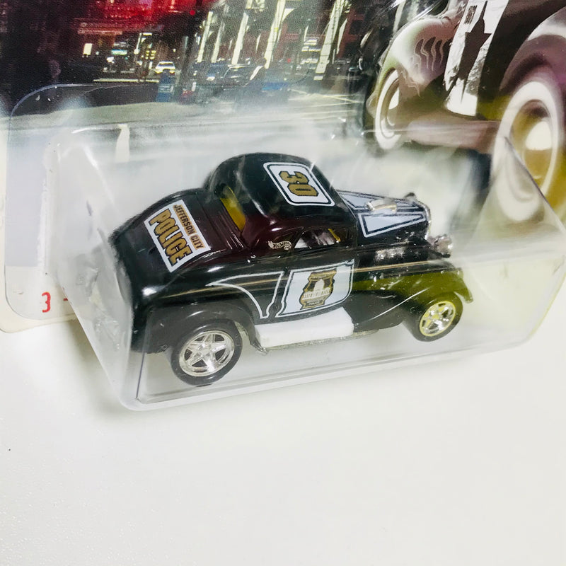 1999 Hot Wheels Cop Rods Jefferson City Police 34 Ford 3-Window Exclusivo KB Toys negro PC5 base ZAMAC