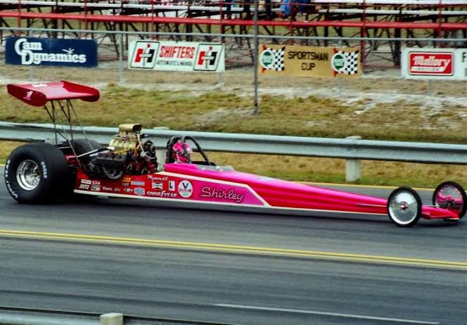 1989 Racing Champions Collectors Series 1 NHRA Shirley Muldowney Dragster rosado