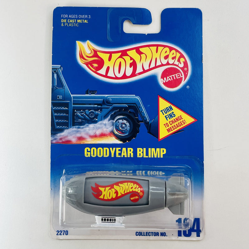 1995 Hot Wheels Goodyear Blimp 194 gris con Góndola Blanca