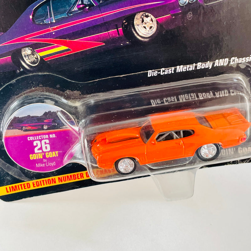 1997 Johnny Lightning Hot Rods Limited Edition 1/20,000 Mike Lloyd Goin Goat 1971 Pontiac GTO naranja