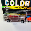 1995 Hot Wheels Color FX Super Stampers Fat Fendered 40 Ford gris y negro BW
