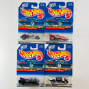1999 Hot Wheels Car-Toon Friends Series Rocky y Bullwinkle Colección Set de 4 - Saltflat Racer, XT-3, Double Vision, Lakester
