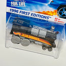 1996 Hot Wheels First Editions Rail Rodder negro con Motor Gris 5SP con MGW base ZAMAC