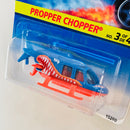 1996 Hot Wheels Propper Chopper azul Tarjeta Mexicana