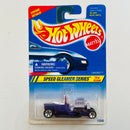 1995 Hot Wheels Speed Gleamer Series T-Bucket morado metálico 5SP Motor Azul variante Advertencia en Lado Inferior