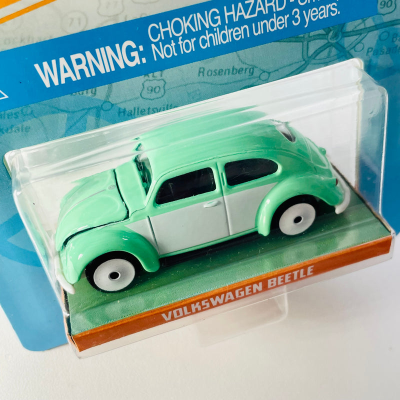2021 Jada Majorette Punch Buggy Slug Bug Volkswagen Beetle verde con blanco