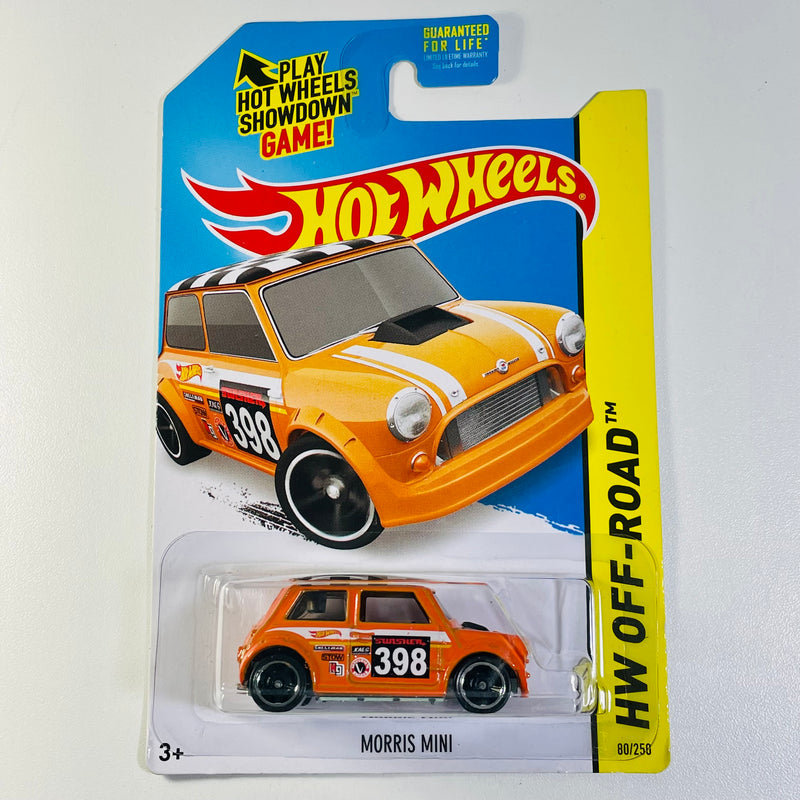 2015 Hot Wheels HW Off-Road Morris Mini Cooper naranja MC5 base ZAMAC