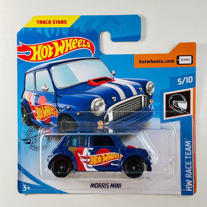 2019 Hot Wheels HW Race Team Morris Mini Cooper azul DD8 Blíster Europeo