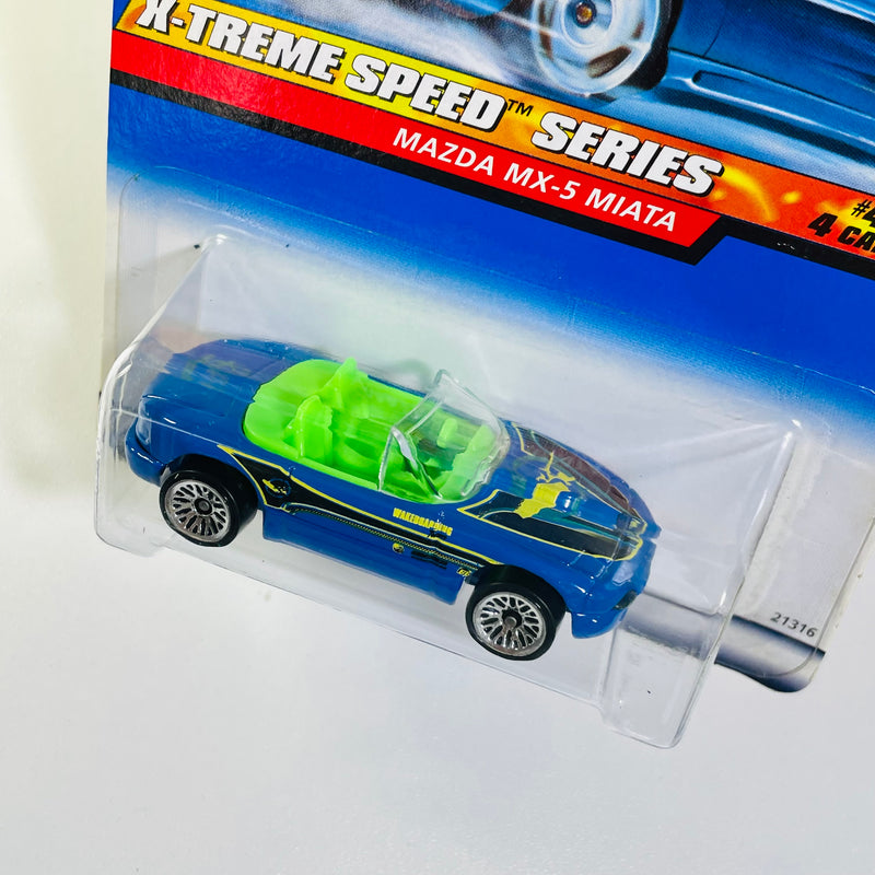 1999 Hot Wheels X-Treme Speed Series Mazda MX-5 Miata azul LW