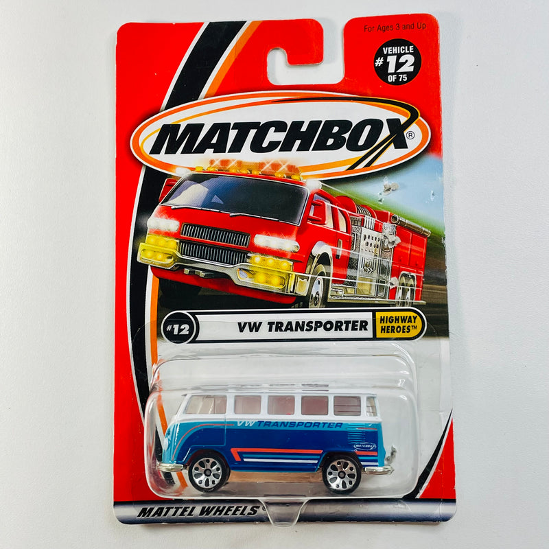 2001 Matchbox Highway Heroes Volkswagen VW Transporter 12 azul