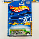 2001 Hot Wheels Fossil Fuel Series Colección Set de 4 - School Bus, Ambulance, Pontiac Firebird Funny Car, Chevrolet Camaro Z-28