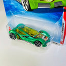 2010 Hot Wheels Race World Cave Sinistra verde PR5 base ZAMAC
