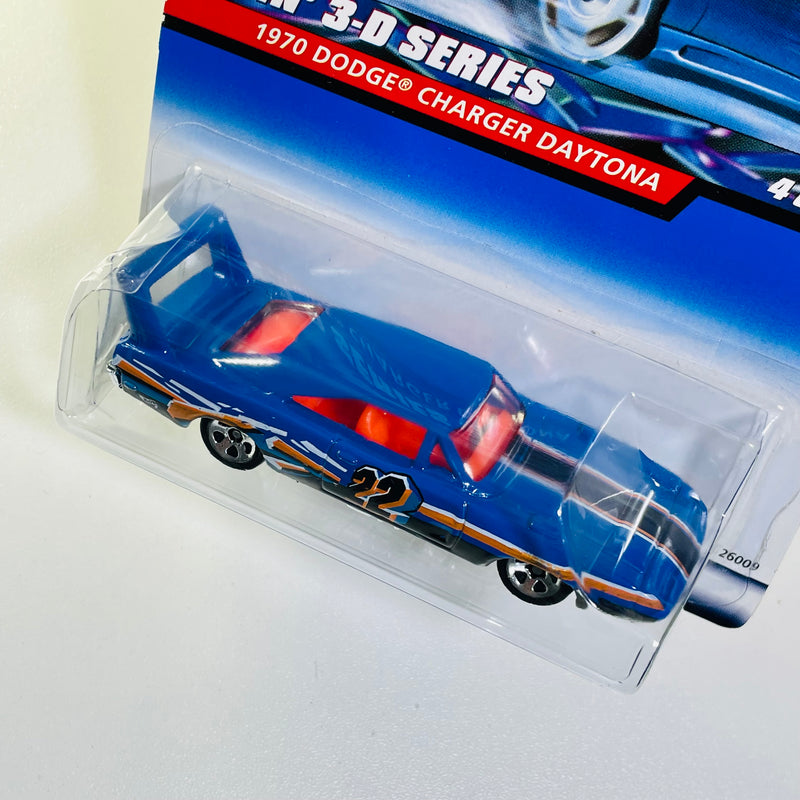 2000 Hot Wheels Seein’ 3-D Series Dodge Charger Daytona azul 5SP