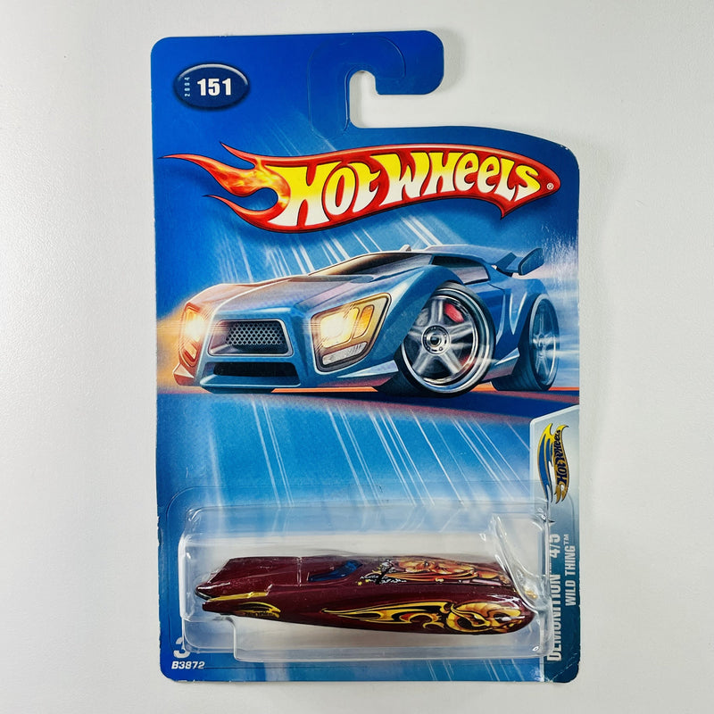 2004 Hot Wheels Demonition Wild Thing 151 granate metálico MC1